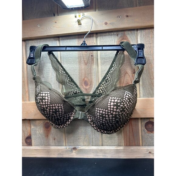 Victorias Secret Green Very Sexy Push-Up Bra Size 32D - Picture 3 of 6